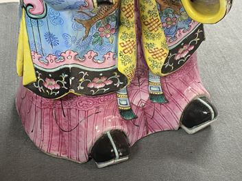 Two tall Chinese famille rose 'Star god' figures, 19th C.
