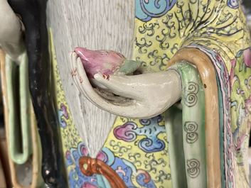 Two tall Chinese famille rose 'Star god' figures, 19th C.
