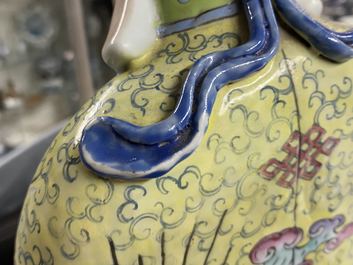 Two tall Chinese famille rose 'Star god' figures, 19th C.