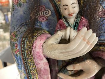 A tall Chinese famille rose 'Fu Xing' figure, 19th C.