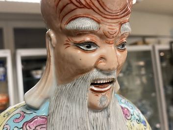 Two tall Chinese famille rose 'Star god' figures, 19th C.