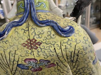 Two tall Chinese famille rose 'Star god' figures, 19th C.