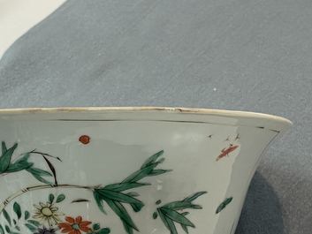 A pair of Chinese famille verte bowls, Kangxi