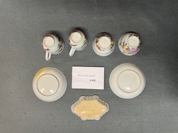 A Chinese famille rose tea service for the European market, Qianlong