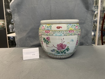 Two Chinese famille rose and verte jardini&egrave;res, 19th C.