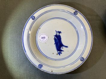 Une paire d'assiettes en porcelaine de Chine en bleu et blanc de type ko-sometsuke pour le march&eacute; japonais, Tianqi