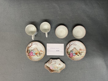 A Chinese famille rose tea service for the European market, Qianlong