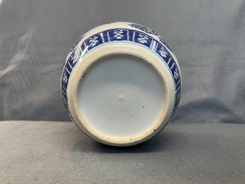 A Chinese blue and white 'Shou' jar, Kangxi