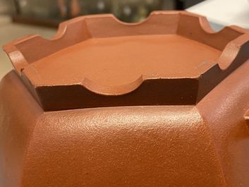 A Chinese Yixing stoneware teapot and cover, Kangxi