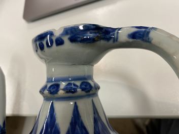 A Chinese blue and white Islamic market 'aftaba' ewer, Kangxi