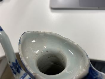A Chinese blue and white Islamic market 'aftaba' ewer, Kangxi