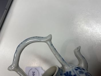 A Chinese blue and white miniature teapot, Kangxi