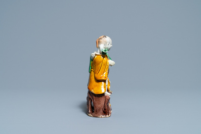 A Chinese verte biscuit 'Hehe Erxian' group, Kangxi