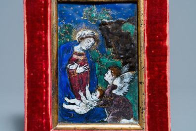 A Limoges enamel plaque, France, early 17th C.