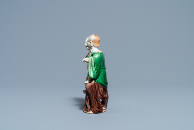 A Chinese verte biscuit 'Hehe Erxian' group, Kangxi