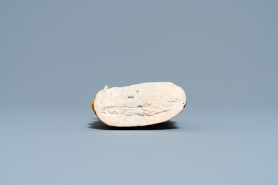 A Chinese verte biscuit 'Hehe Erxian' group, Kangxi