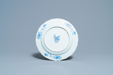 Three Chinese blue and white 'Xi Xiang Ji' dishes, Qianlong
