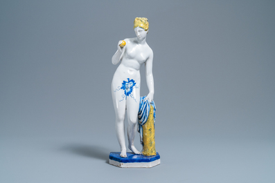 A large polychrome faience figure of Eve, Samson, Paris, 19th C.