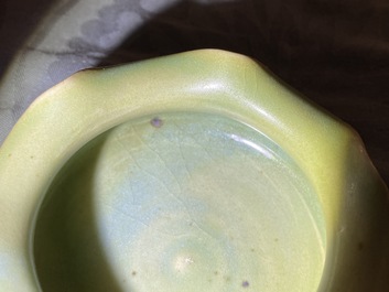 A Chinese Longquan celadon brush washer, Yuan/Ming