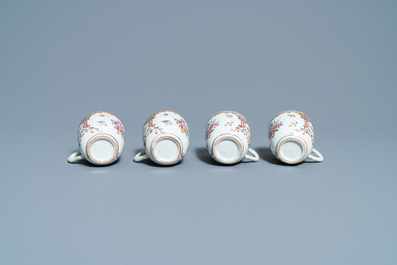 Een Chinees famille rose 12-delig theeservies voor de Europese markt, Qianlong