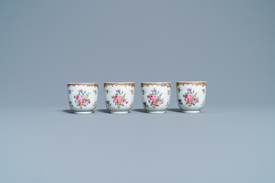 Een Chinees famille rose 12-delig theeservies voor de Europese markt, Qianlong