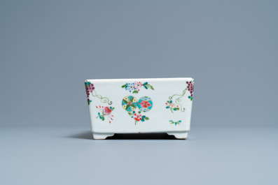A rectangular Chinese famille rose jardini&egrave;re, Guangxu mark and of the period