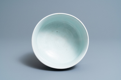 A Chinese blue and white 'mythical beasts' censer, Transitional period