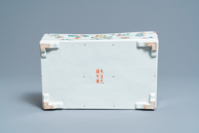 A rectangular Chinese famille rose jardini&egrave;re, Guangxu mark and of the period