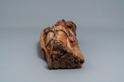 Een grote houten figuur van Sint-Barbara, Duitsland, 16e eeuw