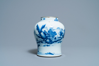 Een Chinese blauw-witte kan voor de Vietnamese markt, Kangxi