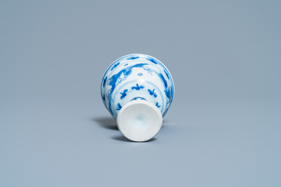 Een Chinese blauw-witte stem cup met go-spelers, Transitie periode