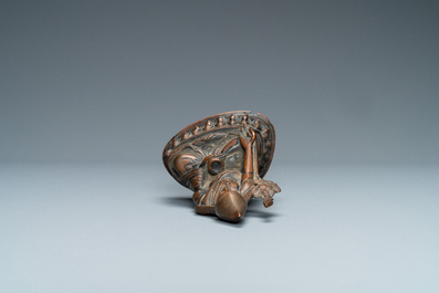 A Sino-Tibetan copper alloy figure of Lama, 18/19th C.