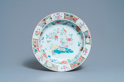 Two Chinese famille rose dishes, Yongzheng/Qianlong