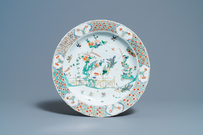 Two Chinese famille verte dishes, Kangxi