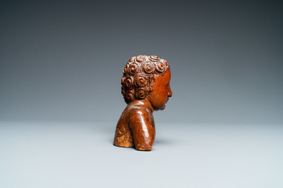 A wooden bust of the infant Jesus, Germany, 17th C.