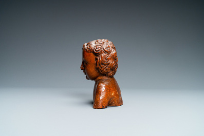 A wooden bust of the infant Jesus, Germany, 17th C.