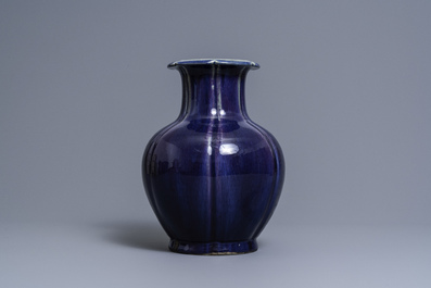 A Chinese flamb&eacute;-glazed vase, Qianlong