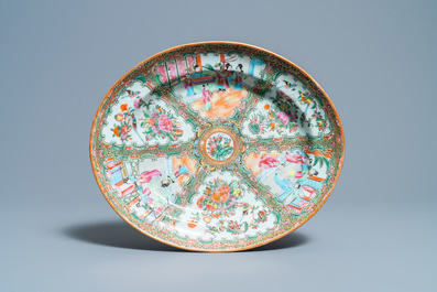 A Chinese Canton famille rose bowl and a tureen on stand, 19th C