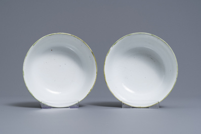 Een diverse collectie Chinees famille rose en monochroom porselein, Qianlong en later
