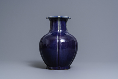 A Chinese flamb&eacute;-glazed vase, Qianlong