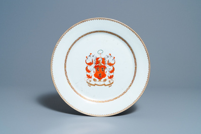 Zes Chinese schotels met het wapen van Ross of Balnagowan voor de Schotse markt, Qianlong