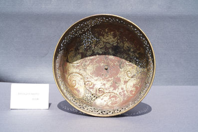 A large Chinese cloisonn&eacute; tripod censer and cover, Qianlong
