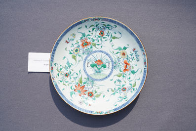 A Chinese doucai dish, Kangxi