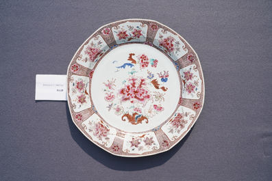 Two Chinese famille rose dishes, Yongzheng/Qianlong