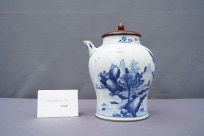 Een Chinese blauw-witte kan voor de Vietnamese markt, Kangxi