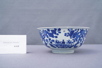 A Chinese blue and white 'go-players' bowl, Chenghua mark, Kangxi