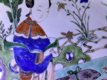 Un plat en porcelaine de Chine famille verte, Kangxi
