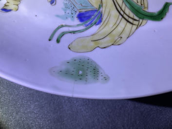 Un plat en porcelaine de Chine famille verte, Kangxi