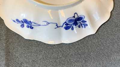 Six Chinese blue and white cups and saucers, Kangxi
