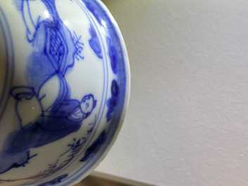 Een Chinese blauw-witte stem cup met go-spelers, Transitie periode